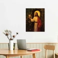 thumbnail image 2 of Nawypu African American Black Jesus Christ Knocking at The Door Canvas Wall Art Print Poster Picture Modern Office Home Room Decor, 2 of 4