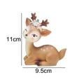 thumbnail image 6 of SPRING PARK Cute Simulated Sika Deer Christmas Standing Reindeer Elk Deer Figurine Toy Desktop Ornaments Home Decor, 6 of 6