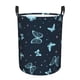 thumbnail image 1 of Balery Beautiful Butterflies Cesta de ropa redonda con asas, impermeable, independiente, para ropa, juguetes, dormitorio y familia-Medium, 1 of 6