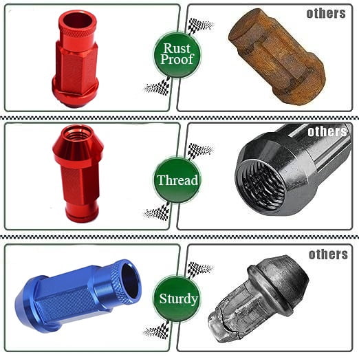 20PCS/Set, M12*1.25 or M12*1.5mm OEM Style Factory Lug Nuts, Fit For Toyota, Mitsubishi, Mazda, Buick, Hyundai