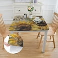 thumbnail image 2 of Acheng Sunflowers Square Tablecloth Full Width Single-Sided Printing 100% Polyester Fiber 46*46, 2 of 8