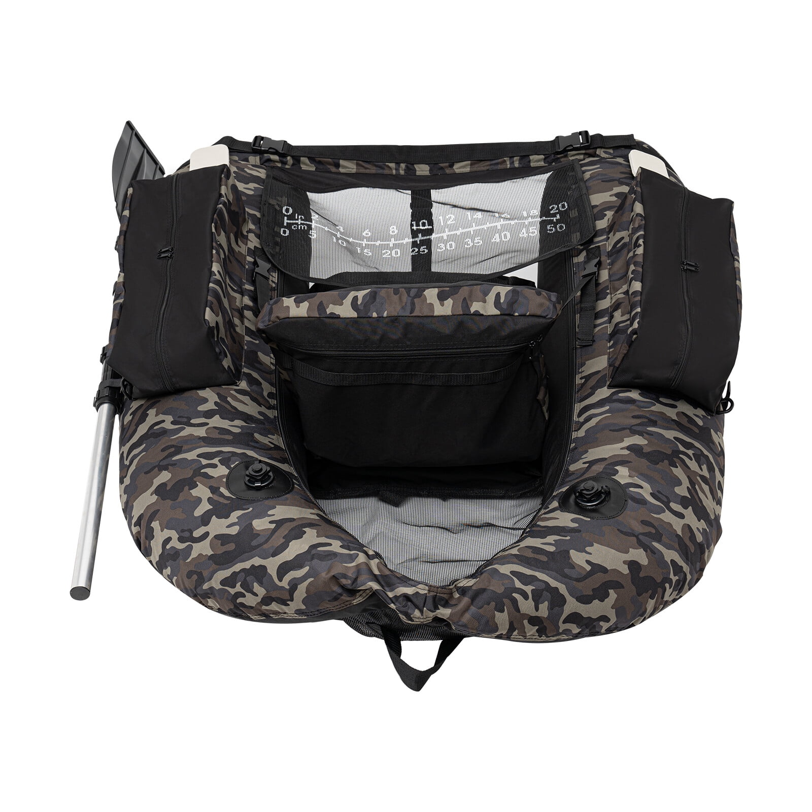 Backrest Adjustable Angle: 90-180° Camouflage Fishing Boat, Outdoor Fishing Boat, Inflatable Fishing Boat Oxford Cloth 53.5*41.3*21in