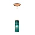 thumbnail image 1 of Jesco Lighting QAP408-TEBZ Suspension Mini en Bronze de 5 Pouces - Turquoise, 1 of 1