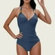 thumbnail image 1 of Trajes de baño para mujer, Trajes de baño para mujer Traje de baño de mujer con abertura, cintura alta, color liso, traje de baño bikini conservador y a la moda Traje de baño de nailon para mujer, 1 of 6