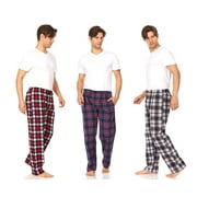 Men's Cotton Super-Soft Flannel Plaid Pajama Pants/Lounge Bottoms with Pockets