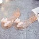 thumbnail image 2 of Flat Jelly Shoes Fashion Fish Mouth Sandal Bowknot Sandals Creative Summer Beach Shoes for Women (Beige 40 Yards 8US,5.5UK39EU,9.825Inch), 2 of 2