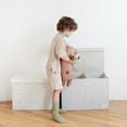 thumbnail image 7 of 3 Sprouts Recycled Fabric Toy Chest Storage Box - Extra Large Toy Storage Box, Sturdy Toy Bins - Kids Organizer for Bedroom - Toybox Basket with Lid for Kids, Toddlers, Boys, Girls - Terrazzo Cream, 7 of 7