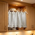 thumbnail image 5 of Hometravel Linen Striped Half Curtain, Bow Tie Cabinet Cover with Farmhouse Style, Decorative Oven Door Valance for Kitchen, Homestay, and Rustic Window Accent, 5 of 6