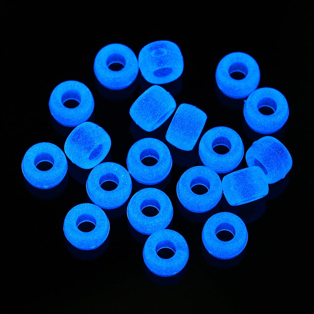 500 g Transparent & Luminous Plastic Beads Frosted Crow Beads Pony Beads Barrel Cornflower Blue 9x6mm Hole: 3.8mm about 1900pcs/500g