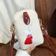 thumbnail image 5 of Bolso con tarjetero para mujer, bolso diario ligero de piel sintética para mujer, color blanco, 5 of 8