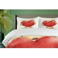 thumbnail image 4 of Ambesonne Bear Duvet Cover Sets, Romantic Mascot Red Heart, 2-King, Sand Brown Red, 4 of 7