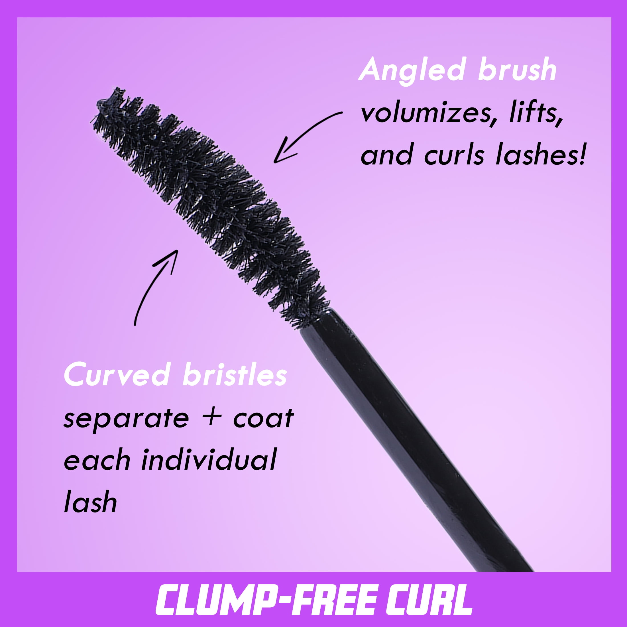 L.A. COLORS Perfect Curl Volumizing & Ultra-Lifting Long-Wearing Mascara, Black, 0.30 fl oz