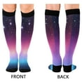 thumbnail image 2 of joogoo Blue Starry Gradient Socks Women Men Knee High Sock, 2 of 8