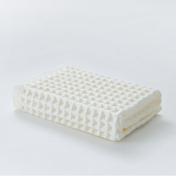 4Pcs White Waffle Bath Towels Quick Drying Lightweight Highly Absorbent Cotton Soft and Comfortable for Everyday Use