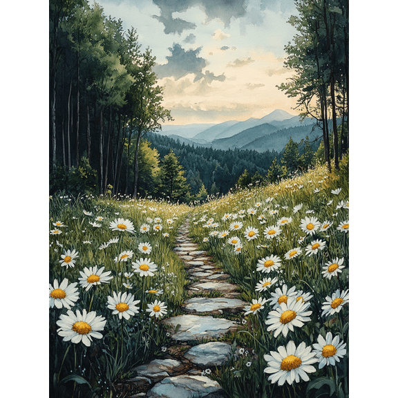 UXIEQU 12x16 Inch Shenandoah National Park Misty Meadow Canvas Wall Art