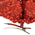 thumbnail image 3 of 9" Red Glittered Poinsettia Christmas Clip Ornament, 3 of 5