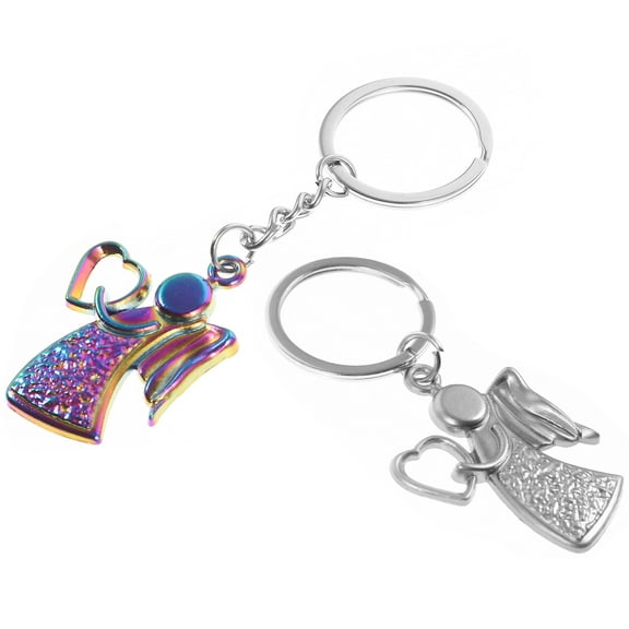 WHAMVOX 2 Pcs Angel Pendants Angel Keychain 10.00X3.10X0.20CM Colorful