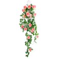 thumbnail image 1 of Decoraciones para el hogar para bodas colgadas en la pared con flores artificiales y ratán rojo, 1 of 5