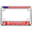 Chrome - Style 1, variant on [Officially Licensed USMC Product] - Motorcycle Domed Custom-Made Personalized Metal License Plate Frame Frame with Marines The Few The Proud and EGA Emblem Design - Black
