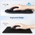 thumbnail image 3 of TECKNET BASICS Mouse Pad with Wrist Support, Ergonomic Gaming Mouse Pad for Pain Relief, Non-Slip Waterproof Desk Pad for Office, Study & Laptop, Black, 3 of 8