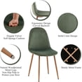 thumbnail image 4 of NORDICANA Small Dining Table Set for 4, Modern Round Dining Table with 4 Velvet Dining Chairs in Metal Legs, Easy Assembly for Compact Spaces - Green, 4 of 7