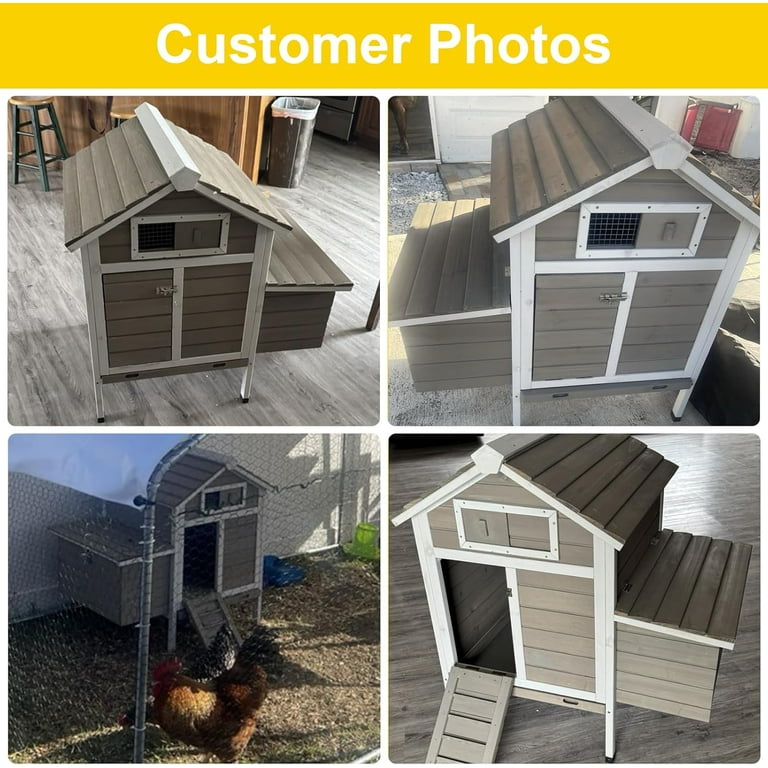 PETSCOSSET XL Indoor Chicken Coop & Rabbit Hutch with Nesting Box