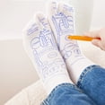 thumbnail image 3 of Ensemble de Chaussettes de Carte des Points d'Acupression avec Stylo d'Acupression, Outil Triangulaire, Chaussettes de Réflexologie Plantaire Faciles à Utiliser, Chaussettes d'Acupression, 2 Tailles, Outils de Massage pour le Soulagement de la Douleur, 3 of 8