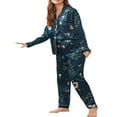 thumbnail image 2 of EIMELI Pyjamas Set for Womens Silk Satin Nightwear Button Down Ladies Pyjamas Leopard Print Sleepwear 2Pcs PJ Set, 2 of 4