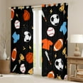 thumbnail image 2 of jejeloiu American Rugby Blackout Curtains Set of 2 (52x84 Each),Football Basketball Sport Window Curtains,Boy Ball Game Curtains and Drapes For Girls,Breathable Home Decor, 2 of 6