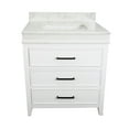thumbnail image 3 of Kensington 30" Bathroom Vanity with White Cabinet and Engineered Marble Countertop, 3 of 6