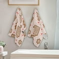 thumbnail image 4 of Pink Gingerbread Cookie Hand Towels 2 PCS, Merry Christmas Kitchen Towel Ultra Soft and Highly Absorbent,Decorative Fingertip Face Towel for Bathroom Hotel, 28.3"x 14.4", 4 of 6