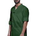 thumbnail image 2 of Atasi Party Wear Solid Kurta Pajama For Men Mandarin Collar Ethnic Kurta Pajama, 2 of 5