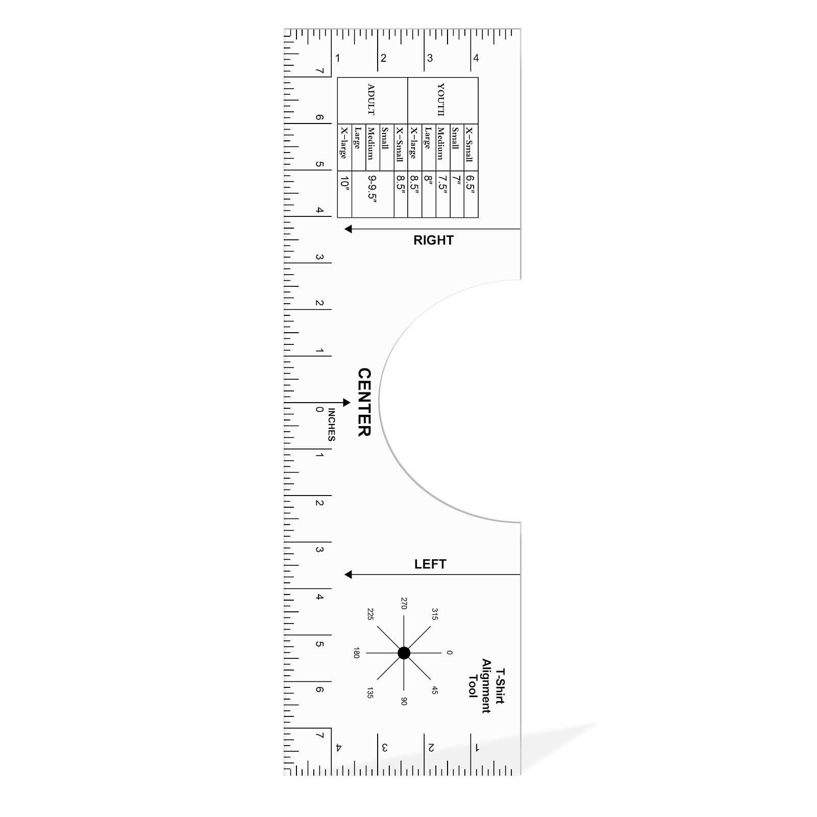 T-Shirt Placement Guide Ruler BUNDLE Acrylic
