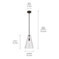 thumbnail image 4 of 42199OZCS Kichler Lighting Everly - 1 Light Pendant-15.25 Inches Tall and 10.25 Inches Wide-Olde Bronze Finish-Clear Seeded Glass Color, 4 of 4