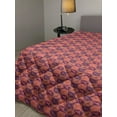 thumbnail image 2 of Abstract Down Alternative Comforter, Retro Raindrops Illustration Shadows Intertwined Elements Composition, Microfiber Quilt for All Season, 5 Sizes, Pink and Dark Magenta, by Ambesonne, 2 of 3