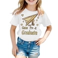 thumbnail image 3 of Girls T Shirts Size 12-13Y Casual Short Sleeve Crewneck Tee with Cute Cartoon Print Preschool Graduation Class of 2026 Gifts Kids Summer Top, 3 of 3