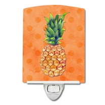 Pineapple Orange Polkadot Ceramic Night Light