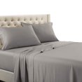 thumbnail image 1 of Royal Tradition Solid 600 Thread Count, 100-Percent Cotton Queen Bed Sheets Set (Grey) Breathable, Deep Pocket, 4 Piece Sheet Set, 1 of 4