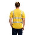 thumbnail image 5 of Urbanix Mens Safety Shirts Reflective Quick Dry Neon Short Sleeve T Shirt Cozy Breathable Fluorescent Tees for Construction Work Yellow 4XL, 5 of 7