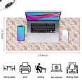 thumbnail image 5 of Long Mouse Pads for Desk,Pink Checkered Cow Pattern Desk Mats on Top Of Desks, Desk Mouse Pad Extra Large with 3mm Non-Slip Base and Stitched Edge for Gaming,Office,Work,Home 35.4"x15.7", 5 of 6
