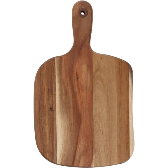 Dexas Premium Acacia Wood Paddle Board with Copper Grommet – 15" x 9" x 0.75" | Charcuterie, Cheese & Serving Board