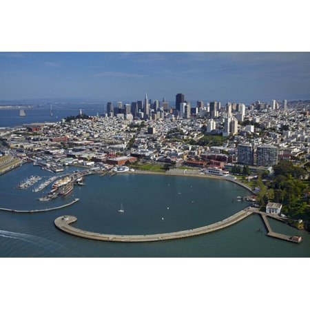 Pier Sans California, San Francisco, Pier and Maritime Historical Park, Aerial Print Wall Art By David Wall ()