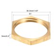 thumbnail image 2 of Unique Bargains G1 Lock Nut, Hex Brass Female Locknut for Plumbing 2 Pack, 2 of 5