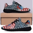 thumbnail image 3 of God Bless America Rooster American flag US Shoes Sneakers for Women Men Black Size 8.5, 3 of 7