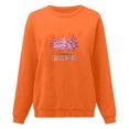 thumbnail image 3 of Suéter térmico Gibobby Sudadera con capucha Mujer estampado gráfico divertido Cuello redondo Manga larga Anaranjado XL, 3 of 4