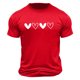 thumbnail image 3 of Tops para hombre, blusas y camisas de cuello redondo y manga corta para hombre. Camiseta/camisa informal de cuello redondo y manga corta con estampado de corazones para hombre. Tops de poliéster para, 3 of 5