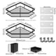 thumbnail image 5 of Wall Mounted Corner Rack for Toiletries Storage No Drilling Adhesive Bathroom Storage Shelf for Bathroom, 5 of 5