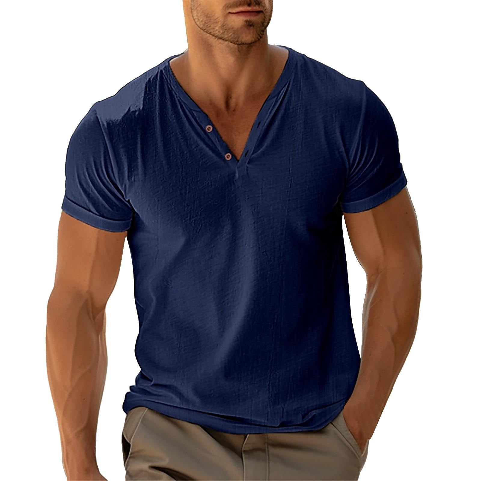 Playeras Interiores Hombre Camiseta De Manga Corta Con Solapa Para ...