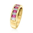 thumbnail image 3 of Ross-Simons 0.90 ct. t.w. Rhodolite Garnet and .70 ct. t.w. Lab-Grown Diamond Ring in 18kt Gold Over Sterling, Women's, Adult, 3 of 4