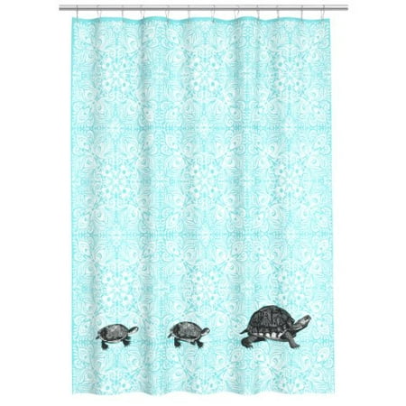 Ganma Water Repellent Aqua Turqouise Medallions And Turtle Print